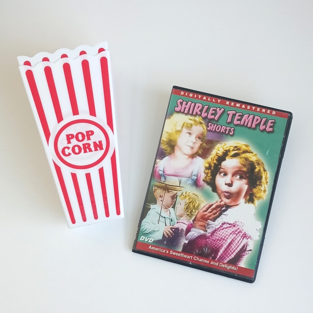 Shirley Temple B/W DVD Shorts (4 Shorts Total) 60 Mins W/ 2 Popcorn Containers